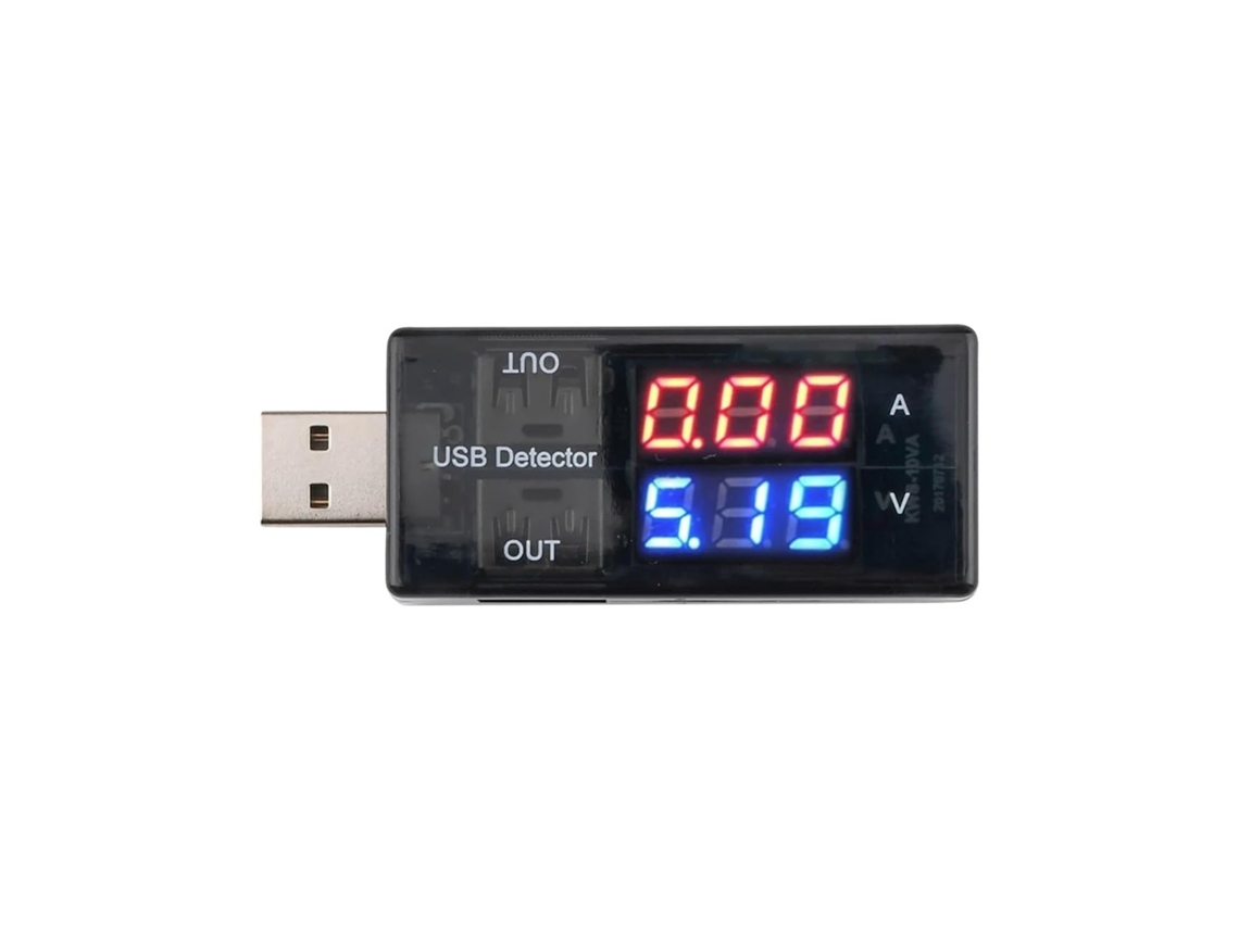Probador Digital De Voltaje Y Corriente Usb Dual De 3-9 V Y 0-5 A, Voltímetro De Batería, Amperímetro.