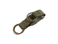 Llavero de nailon con diseño de rifle de alta potencia, color verde militar.
