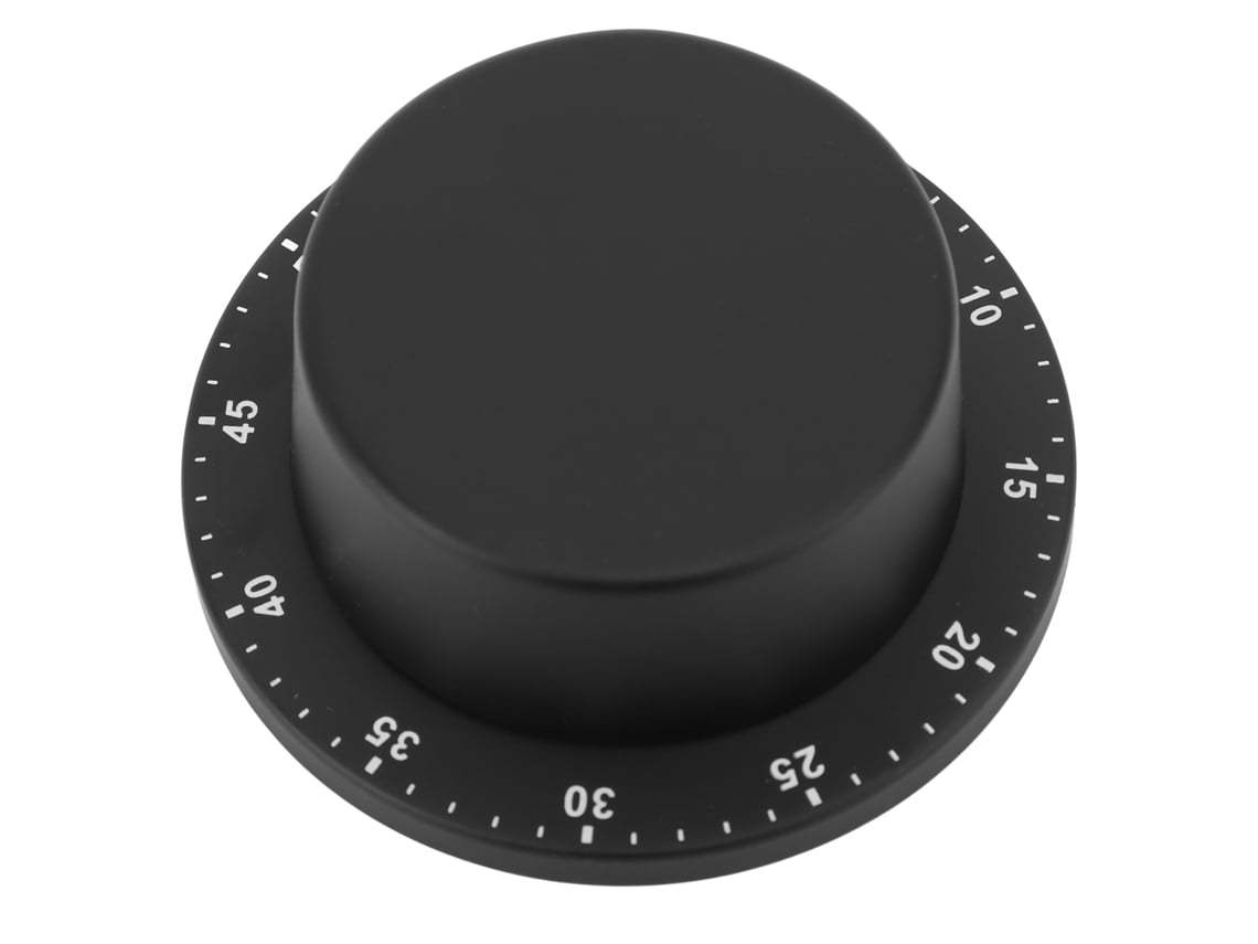 Temporizador Mecánico Magnético De Acero Inoxidable Para Repostería Y Cocina, Alerta Alta, Forma De Disco Negro.
