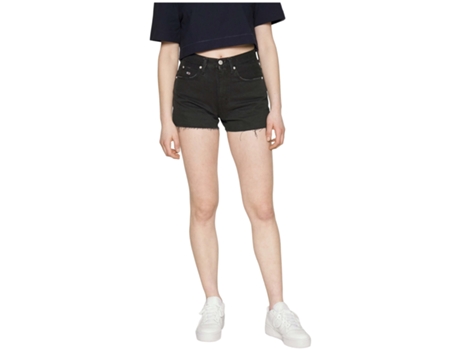 Pantalones de Mujer TOMMY JEANS Quentes Curtas Negro (W28)