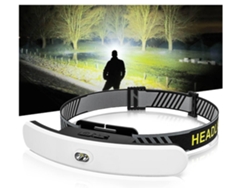 Faro Led Superbrillante De 2000 Lúmenes, Faro Led Ligero E Impermeable Con 6 Modos De Luz Para Ciclismo, Correr, Acampar, Cortes De Energía (negro)