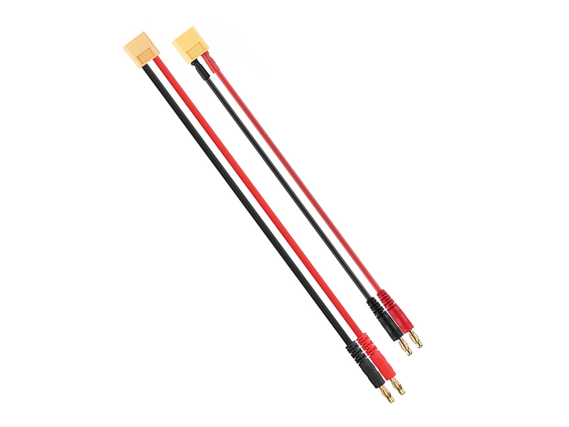 Cabo de Silicone Xt60 Macho para Ficha Banana de 4,0 Mm, 14 Awg 22 Cm 22 Cm, 12/14 Awg, para Carregador B6ac MDUG