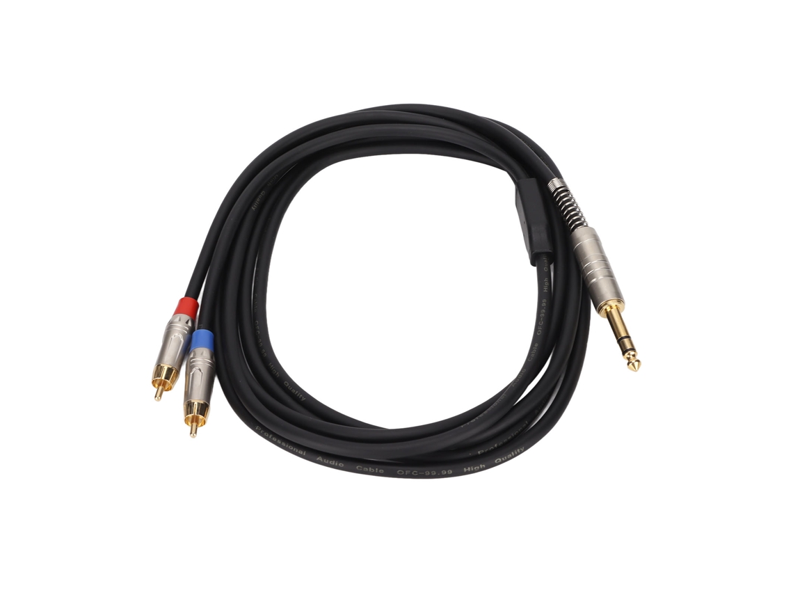 Cable De Micrófono (divisor Trs De 6,35 Mm 1/4" A 2rca)