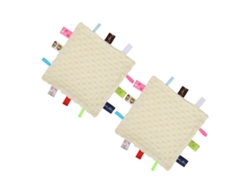 2 Mantas De Seguridad Para Bebé, Toalla Suave Y Cómoda De Felpa Color Beige.