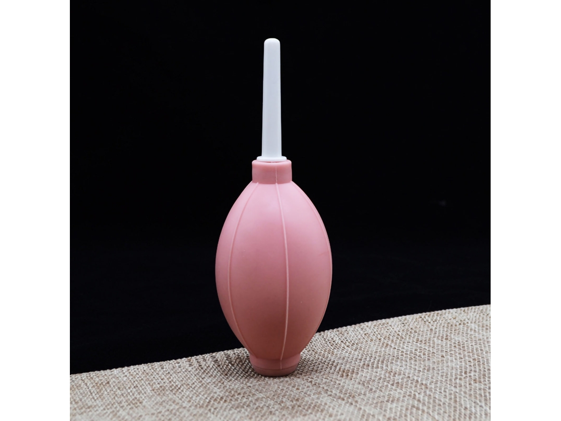 Soplador de aire con forma de bola de polvo, ecológico, duradero, portátil y de gran potencia, color rosa