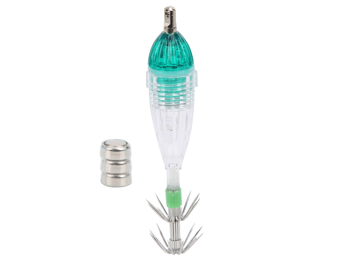 2026rebe-luz De Lure Led Para Pesca Forma De Calamar Color Verde Bait Lampara Submarina Con Anzuelo