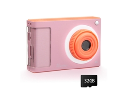 Cámara digital infantil FHD 1080p con tarjeta de 32 GB, zoom 8x, 48 MP para adolescentes y niños (rosa)