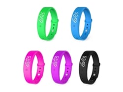 Pulsera inteligente con alarma vibratoria, monitor de sueño y pantalla digital.