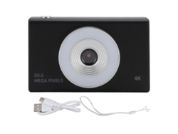 Cámara Digital Para Niños Con Luz De Relleno 4k Hd Retro Ccd 8x Zoom Para Estudiantes Adolescentes Niños Niñas Mayores Negro
