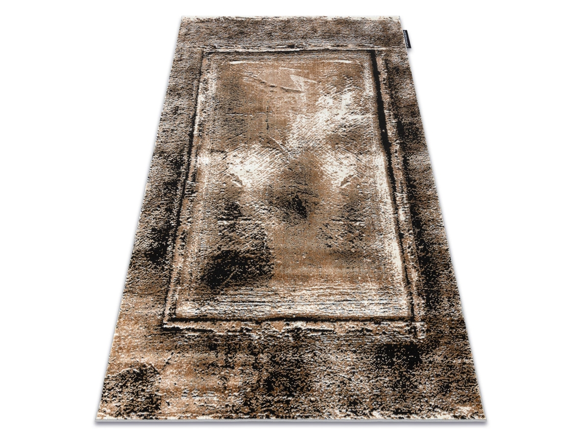 Alfombra de Luxe Moderna 634 Marco Vintage - Structural Gris/Oro (140 x 190 cm)