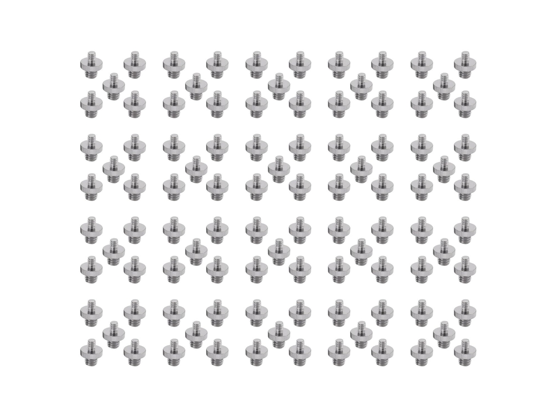 Paquete De 100 Adaptadores De Trípode Roscados De Metal Y De 1/4" Macho A