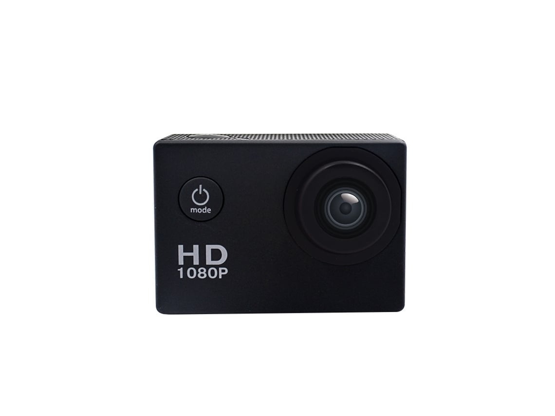 Cámara de vídeo digital de acción HD impermeable negra Gusshious