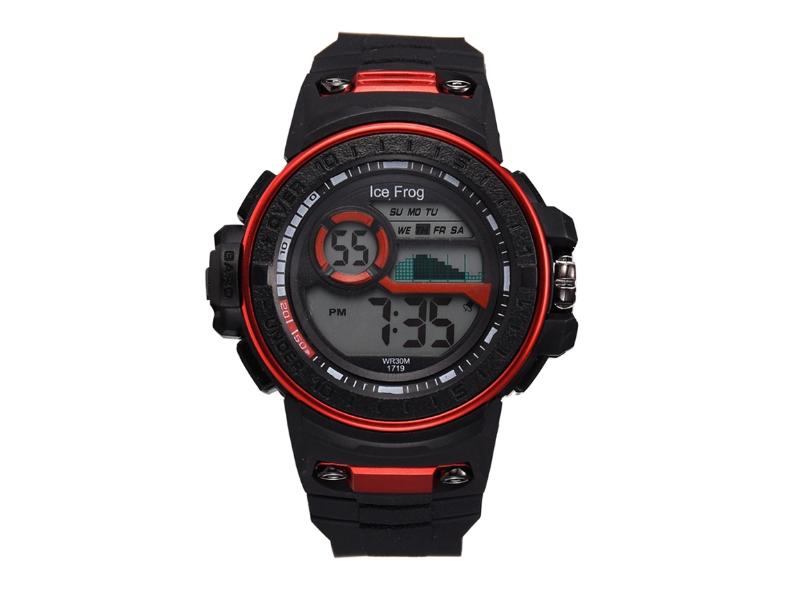 Reloj De Hombre Estilo Casual Con Correa De Silicona Impermeable Rojo