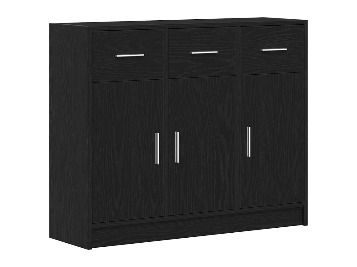Maison Exclusive - Aparador De Roble Negro De 91x28x75 Cm, Madera De Ingeniería