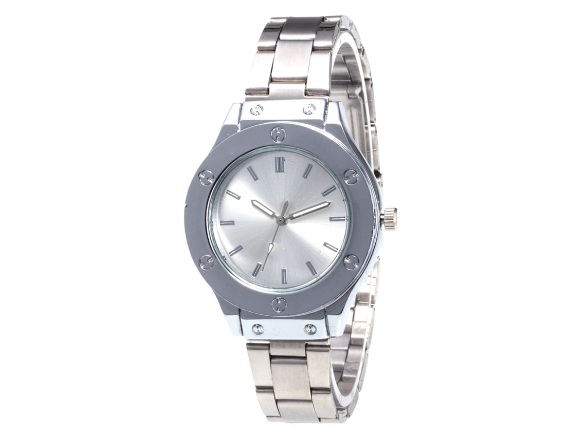 Reloj De Pulsera Unisex Informal De Cuarzo Con Elegante Y Moderno Brazalete De Acero (plateado)