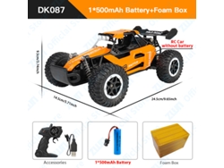 Coche RC 120 Drift con luces LED, control remoto de 2,4 g, buggy todoterreno, juguete para niños, naranja Aeuzwr