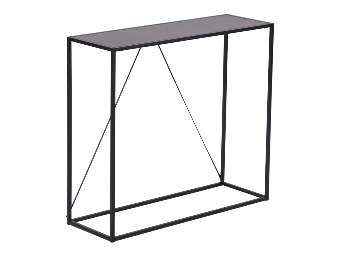 Mesa consola Austevoll para entrada acero 90x30x80cm - Negro [EN.CASA]