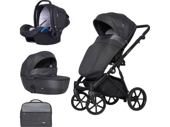 Carrito de Bebé Individual RIKO Nano Pro + Kite Isofix Ready Carbon