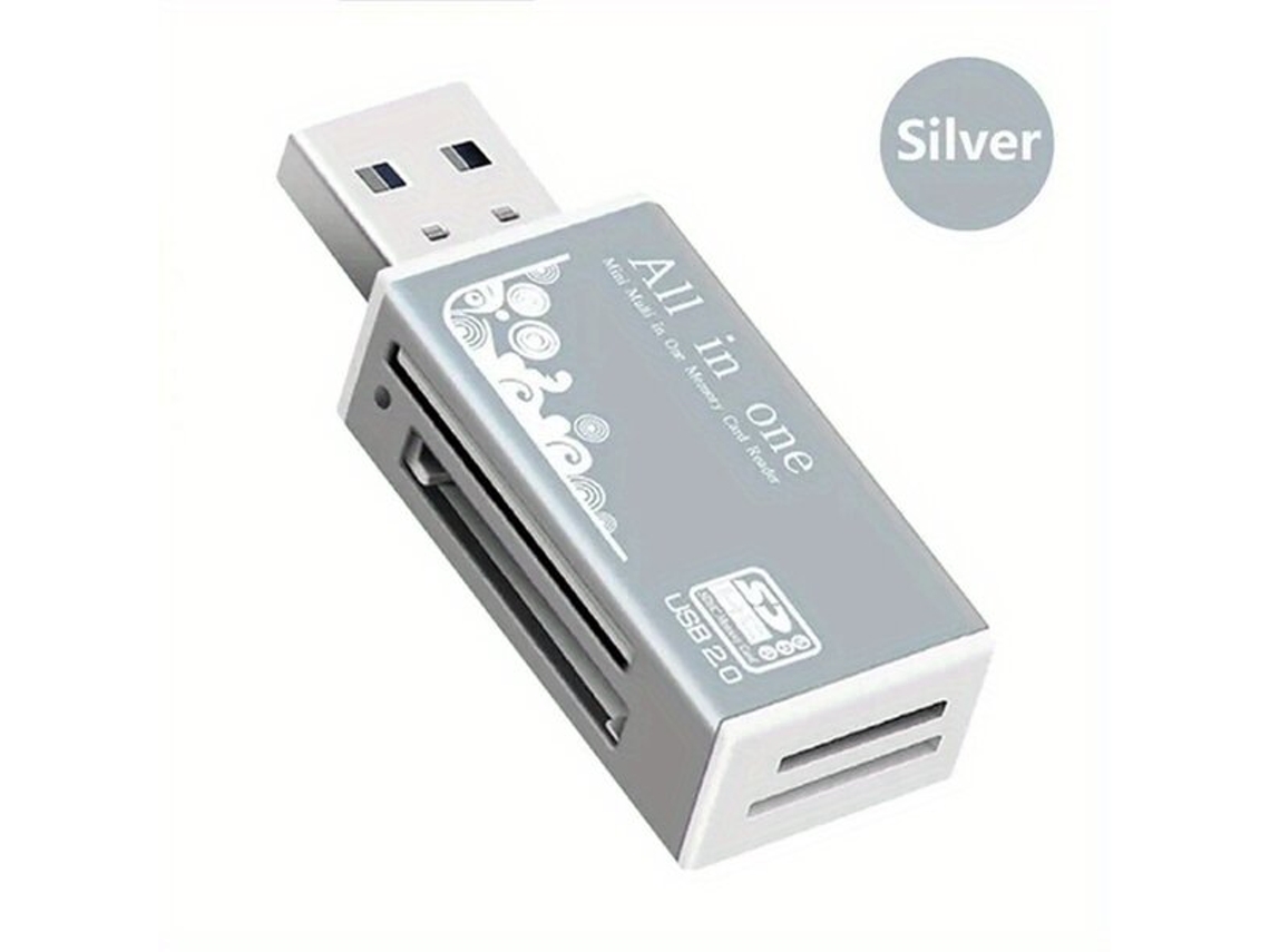 Adaptador de lector de tarjetas USB 2.0 4 en 1 Tadvyyvayotoy