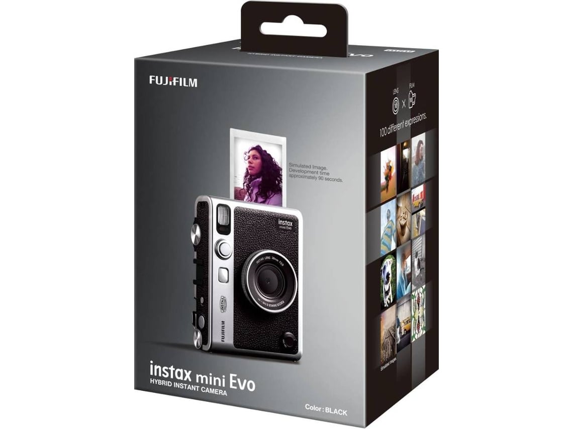Cámara Instantánea FUJIFILM Instax Mini Evo (Negro - Obturación: 1