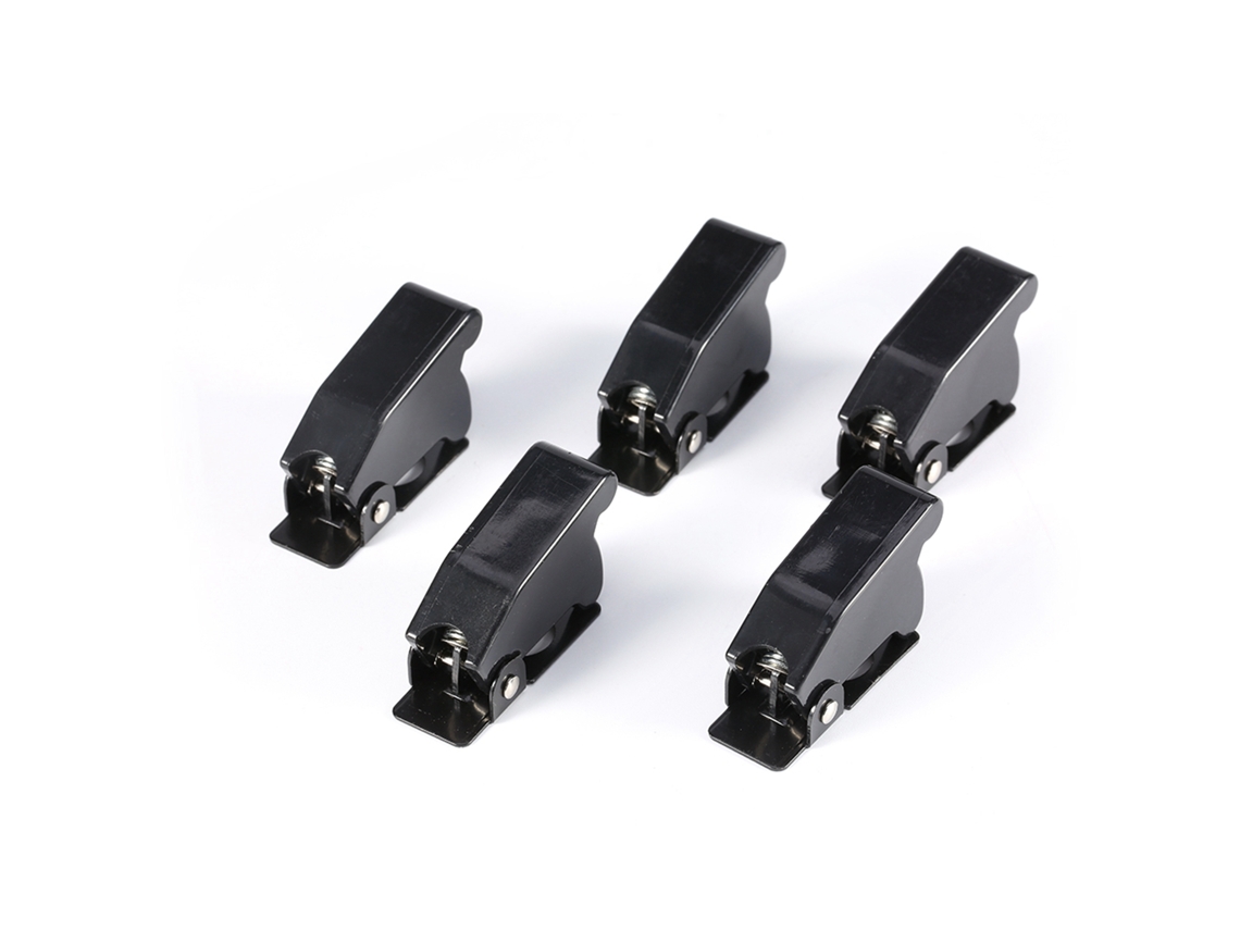 5 Piezas Tapa Protectora De Interruptor De Palanca Negra Para Coche Safety Switch Flip Cover Guard