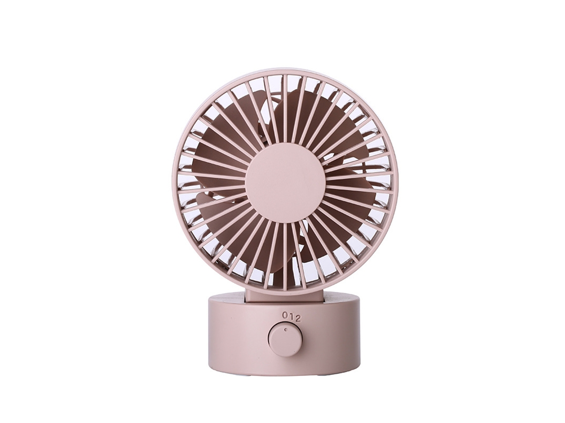 Ventilador De Escritorio (rosa) - Alimentación Por Usb - Bajo Perfil, Silencioso, Portátil - Potente Tecnología De Enfriamiento De 11 Aspas