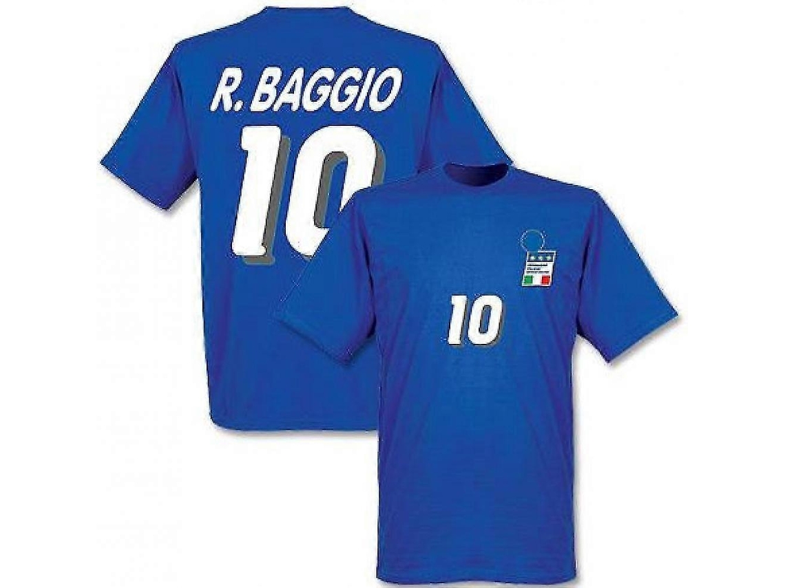 Camiseta de local de Roberto Baggio Italia 1994 (azul) Gildan Unisex Más vendidos Talla:l