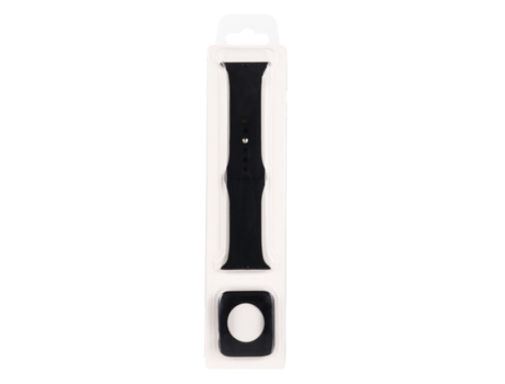 Correa de silicona para reloj inteligente + juego de funda protectora para reloj Apple Watch Series 7 de 45 mm / y 6 y SE y 5 y 4 de 44 mm (negro)