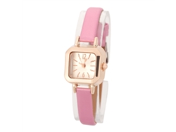 Reloj De Pulsera Analógico De Cuarzo Rosa Para Mujer De Moda