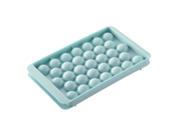 Bandeja Para Cubitos De Hielo De 33 Compartimentos Con Tapa Flexible Para Congelador - Azul