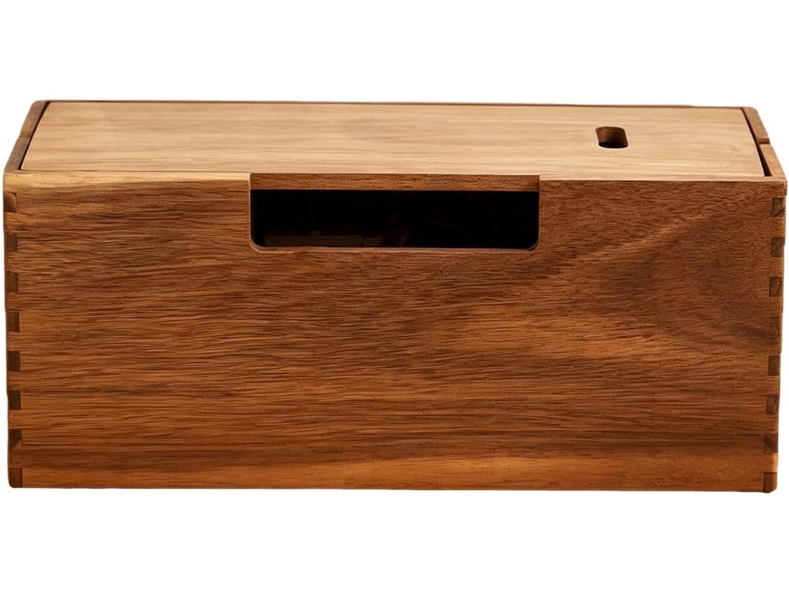 Caja De Almacenamiento De Madera, Organizador, Contenedor De Cables