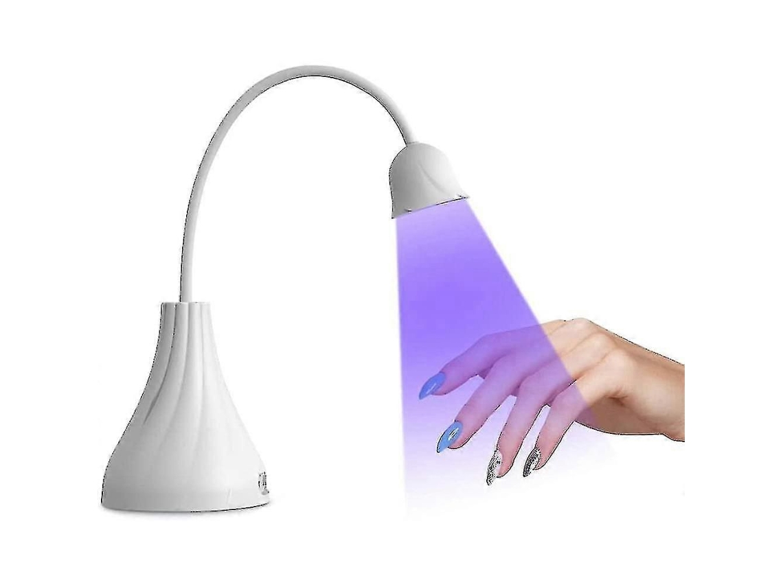 Lámpara de uñas de gel LED UV giratoria de 360°, secadora de luz para el tiempo de curado del esmalte, portátil GOKOCO