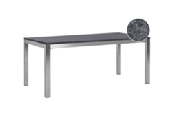 Mesa De Refeição De Jardim Grosseto 180 Cm 90 Cm Flameado Granito Cinzento Grafite