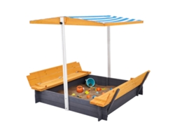Caja de arena de madera Succebuy con tapa, caja de arena para exterior, de 3 a 12 años.