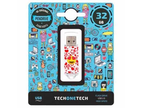 Tech One Tech Emojitech Corazón Ojos 32Gb