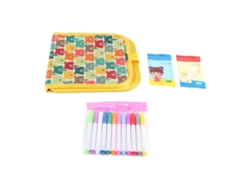 Vlola-libro De Dibujo Reutilizable Con 14 Páginas Y 12 Lápices De Agua, Juguete Borrable Portátil Para Niños