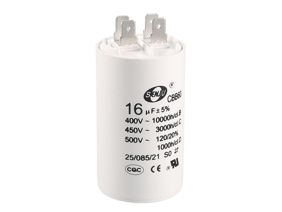 Condensador De Funcionamiento Cbb60 16uf 450v Ca 50/60hz Cilíndrico 72x40mm Para Motor De Bomba De Agua De Compresor