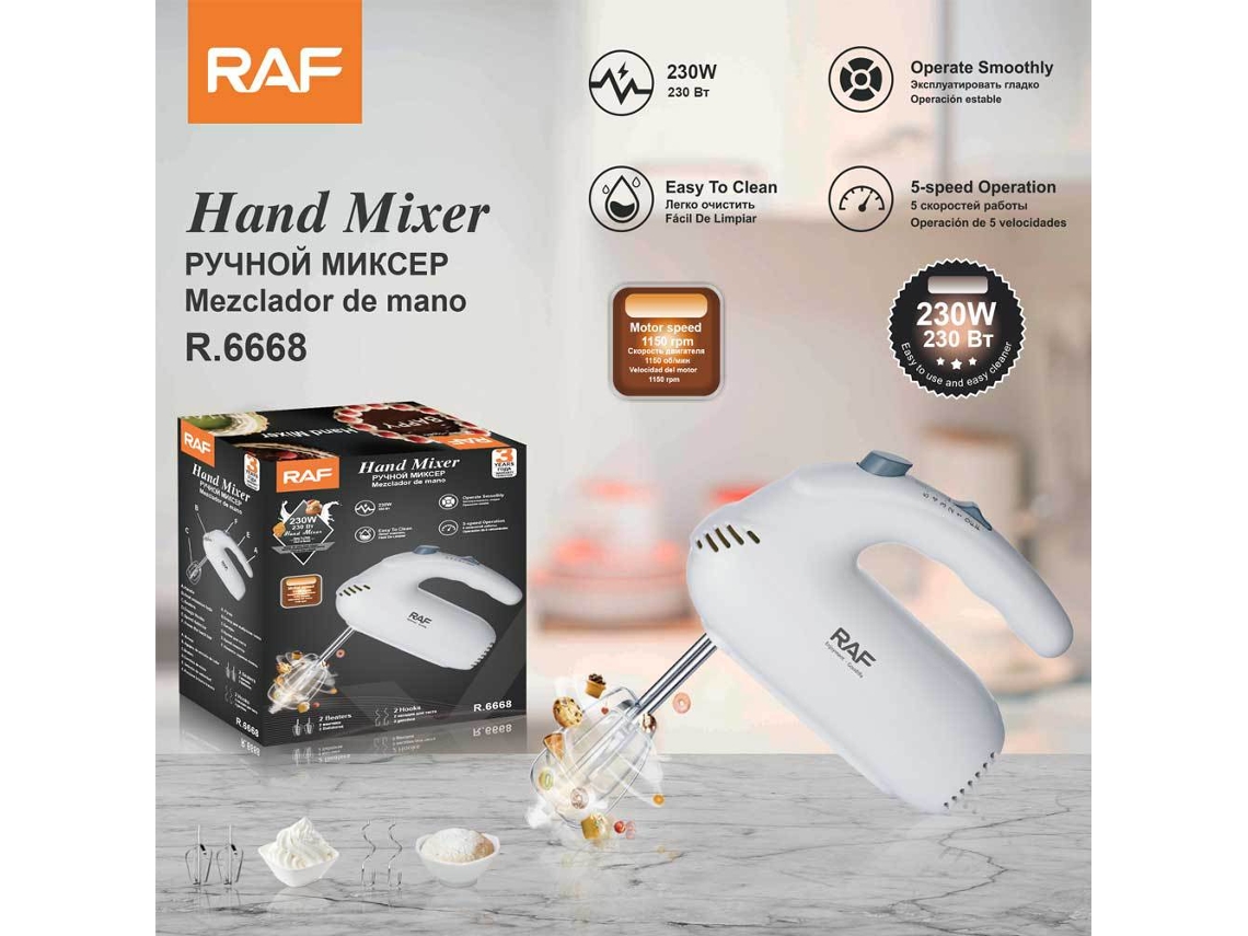 Batidora eléctrica portátil para uso doméstico, estándar europeo - Mini batidora - Batidora de huevos - Para hacer pasteles
