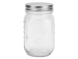 Tarro de cristal de 500 ml con tapa hermética para almacenar alimentos secos, mermeladas y miel.