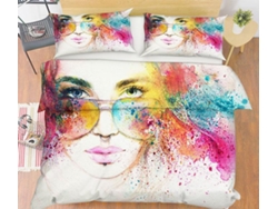 Funda de Edredón AJ WALLPAPER 3D Mujer Grafiti 28 (200 x 225cm)
