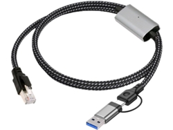 1 Cable Usb A Ethernet De 1,2 M, Adaptador De Red Lan Gigabit Usb-c