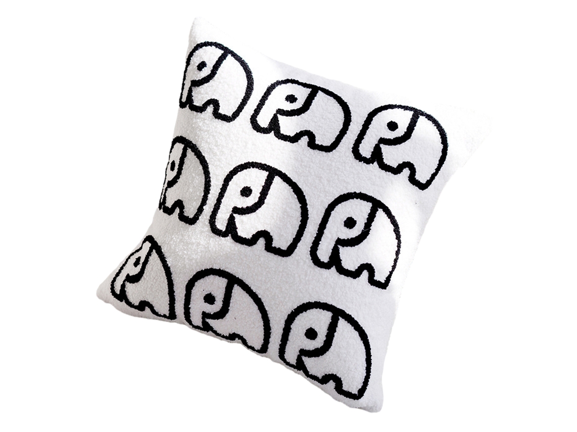 Funda Para Cojín Con Diseño De Elefante, Funda De Almohada De Lino, 45 X 45 Cm, Decoración Para Sofá Y Hogar