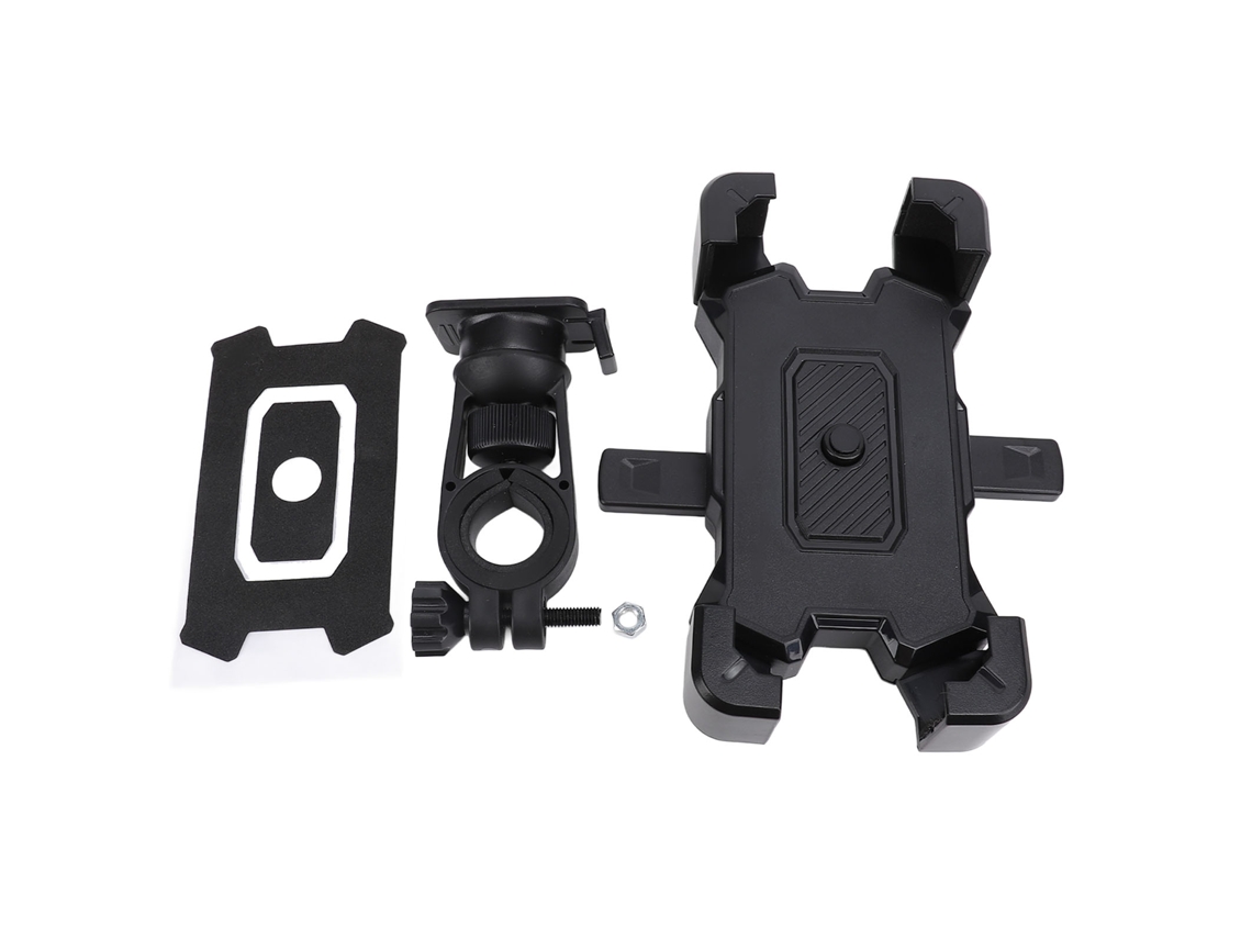 Soporte Para Teléfono Móvil Para Motocicletas Y Bicicletas Eléctricas Con Rotación De Un Solo Toque, Rotación De 360°, En Aleación De Aluminio Negro.