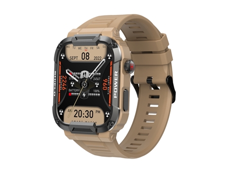 Smartwatch MK66 con pantalla a color de 1,85'', compatible con monitorización de frecuencia cardíaca/monitorización de presión arterial