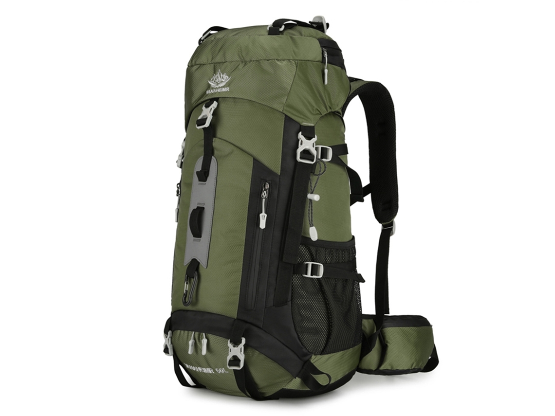 Mochila De Trekking Impermeable De 60 Litros Con Funda Para La Lluvia, Ideal Para Acampar, Hacer Senderismo Y Viajar Al Aire Libre.