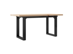 Mesa de centro con estructura en O, 90x40x45,5 cm, pino/acero, MAISON EXCLUSIVE