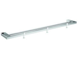 Toallero Doble Emco Loft, Cromado, 3 Ganchos Extraíbles, 842 Mm