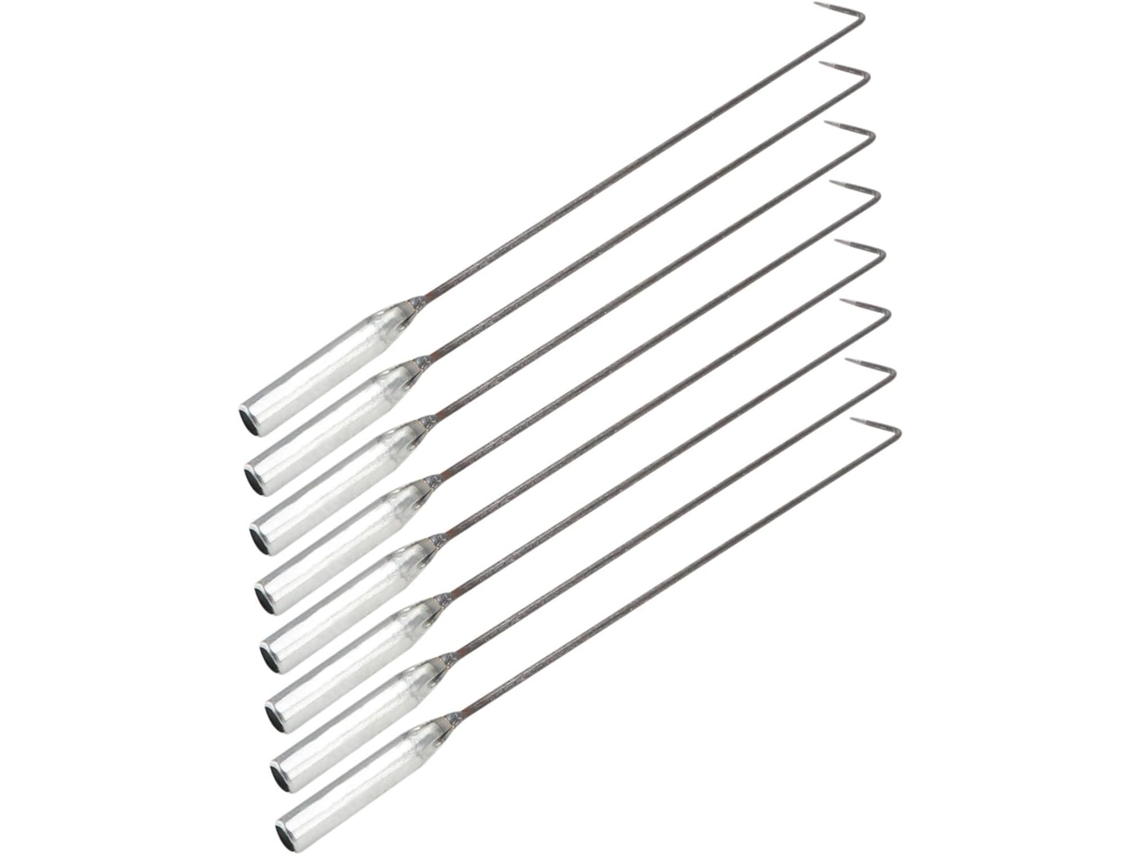 Inoomp Juego De 8 Piezas De Herramientas De Acero Para Limpiar Cenizas De Parrilla Con Mango Largo. Atizador Para