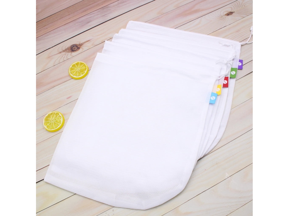 Conjunto De 5 Peças De Lanche Infantil Com Bolsa De Malha Reutilizável Para Frutas E Legumes.
