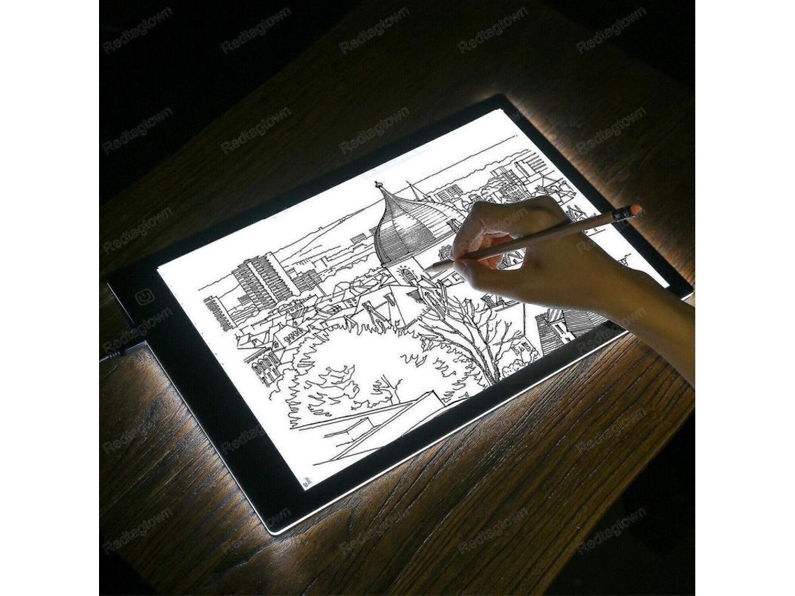 2026-8373-tablero Led A4 Usb Para Trazado Y Dibujo Con Iluminación Ajustable Y Protección Ocular